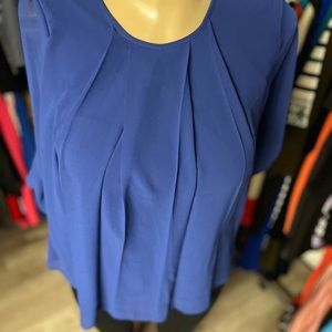 Royal blue blouse w/overlay - M